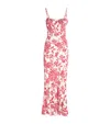Sandro Floral-print Maxi Dress In Red