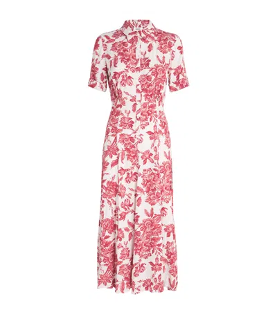 SANDRO FLORAL MIDI DRESS