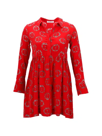 Pre-owned Sandro Floral Mini Dress In Red