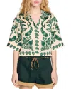 Sandro Cavaliere Shirt In Ecru/green