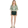 Sandro Cavaliere Shirt In Ecru/green