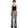Sandro Floral Pants In Black