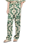 Sandro Floral Pants In Neutral