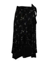 Sandro Floral Print Asymmetric Skirt In Black Viscose In Black