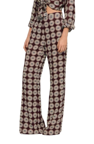 Sandro Floral-print Floaty Trousers In Multi