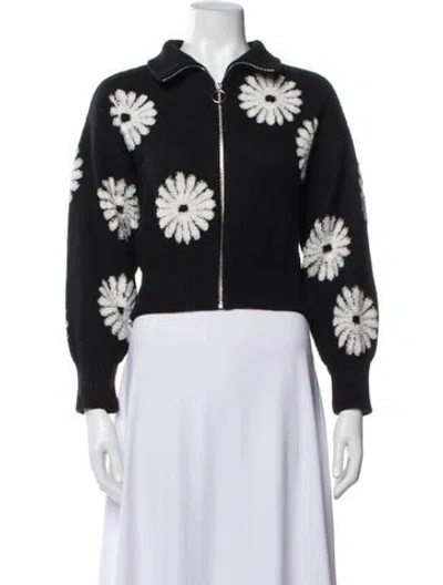 Pre-owned Sandro Floral Print Jacket In Grey