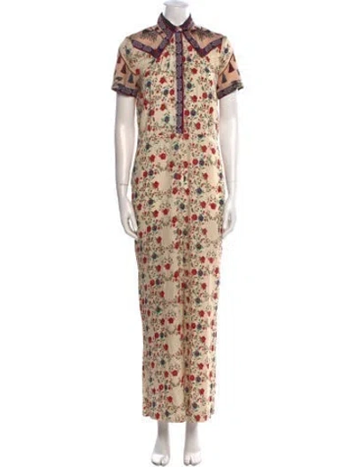 Pre-owned Sandro Floral Print Jumpsuit