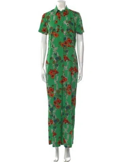 Pre-owned Sandro Floral Print Jumpsuit In Multi