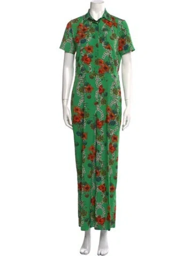 Pre-owned Sandro Floral Print Jumpsuit In Multi