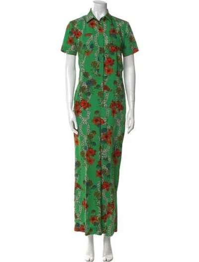 Pre-owned Sandro Floral Print Jumpsuit In Multi