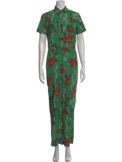 Pre-owned Sandro Floral Print Jumpsuit In Multi