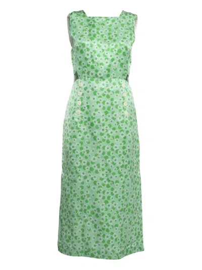Pre-owned Sandro Floral-print Midi Dress