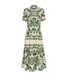 Sandro Floral Print Midi Dress In Beige