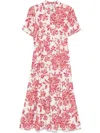 Sandro Floral Patterned Maxi Dress In White