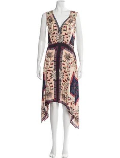 Pre-owned Sandro Floral Print Midi Length Dress