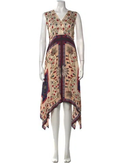 Pre-owned Sandro Floral Print Midi Length Dress