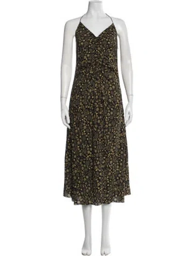Pre-owned Sandro Floral Print Midi Length Dress In Multi