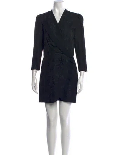 Pre-owned Sandro Floral Print Mini Dress In Black