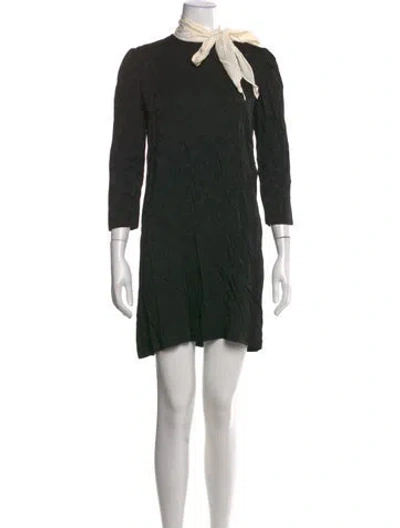 Pre-owned Sandro Floral Print Mini Dress In Black