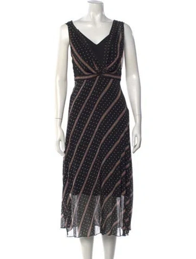 Pre-owned Sandro Floral Print Mini Dress In Black
