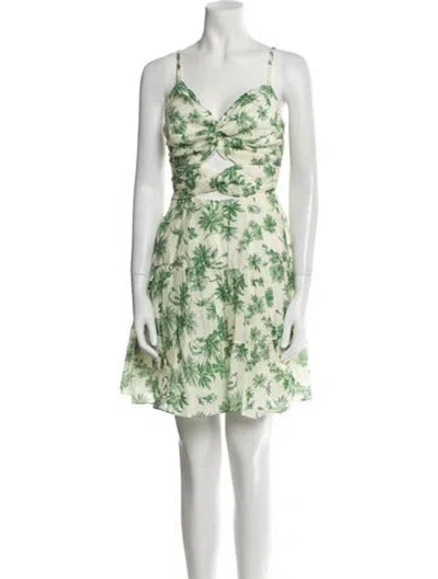 Pre-owned Sandro Floral Print Mini Dress In Multi