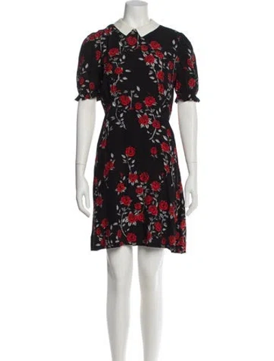 Pre-owned Sandro Floral Print Mini Dress In Multi