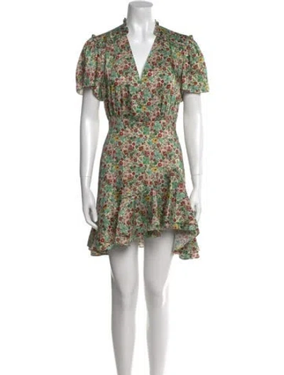 Pre-owned Sandro Floral Print Mini Dress In Multi