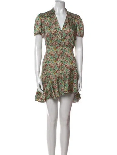 Pre-owned Sandro Floral Print Mini Dress In Multi