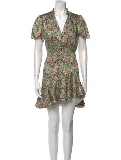 Pre-owned Sandro Floral Print Mini Dress In Multi