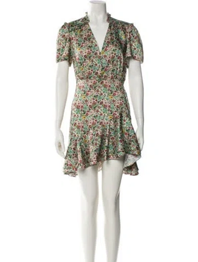 Pre-owned Sandro Floral Print Mini Dress In Multi