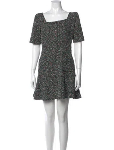 Pre-owned Sandro Floral Print Mini Dress In Multi