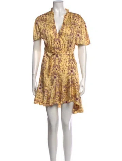 Pre-owned Sandro Floral Print Mini Dress In Multi