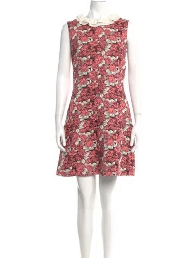 Pre-owned Sandro Floral Print Mini Dress In Pink