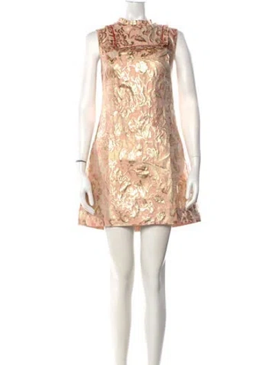 Pre-owned Sandro Floral Print Mini Dress In Pink