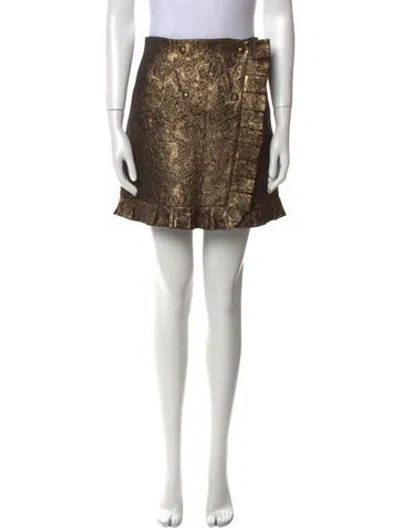 Pre-owned Sandro Floral Print Mini Skirt