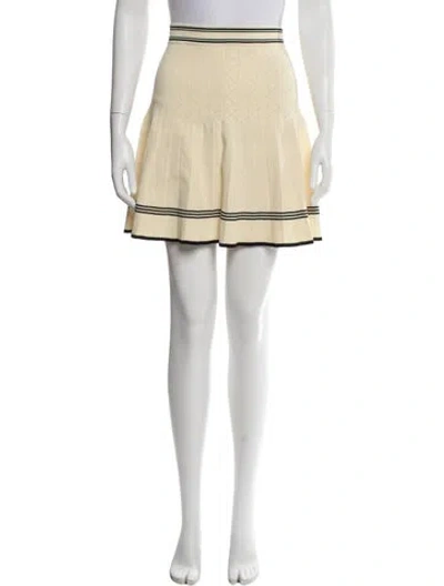 Pre-owned Sandro Floral Print Mini Skirt In Neutral