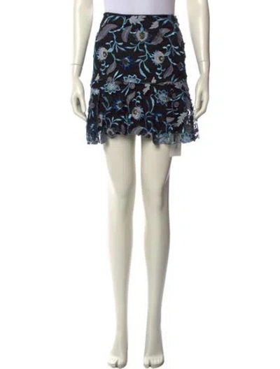 Pre-owned Sandro Floral Print Mini Skirt In Neutral