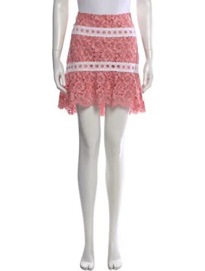 Pre-owned Sandro Floral Print Mini Skirt In Pink