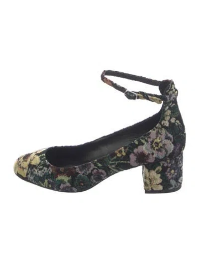 Pre-owned Sandro Floral Print Pumps In Blue