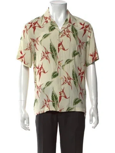 Pre-owned Sandro Floral Print Short Sleeve Shirt In Multi