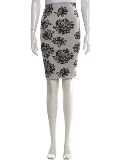 Pre-owned Sandro Floral Print Straight Leg Pants In Multi