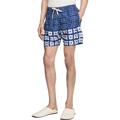 SANDRO SANDRO FLORAL PRINT SWIM TRUNKS