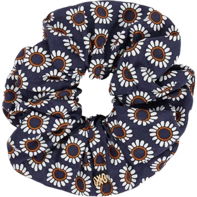 Sandro Floral Scrunchie In Black