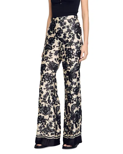 SANDRO FLORAL TROUSERS