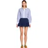 Sandro Flounced Shorts In Navy Blue