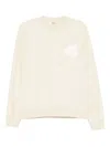 Sandro Cotton Floral-patch Sweatshirt In Neutral