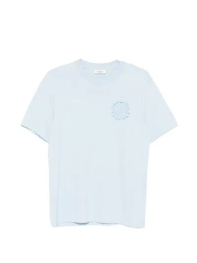 Sandro Flower T-shirt In Blue