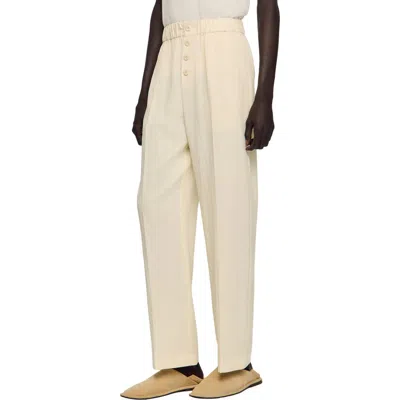 Sandro Flowing Elasticated Trousers In Multi