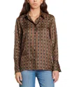 Sandro Silk Shirt In Purple
