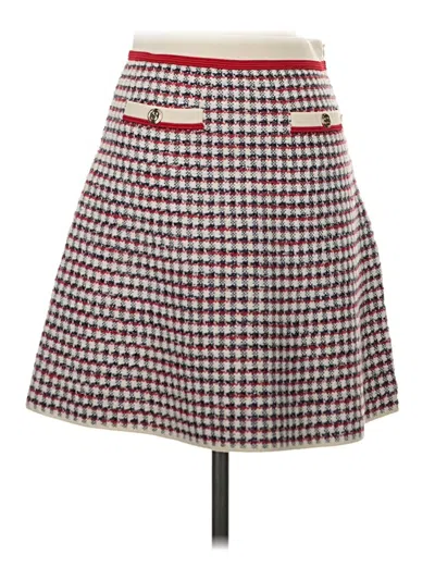 Pre-owned Sandro Formal Skirt In Burgundy